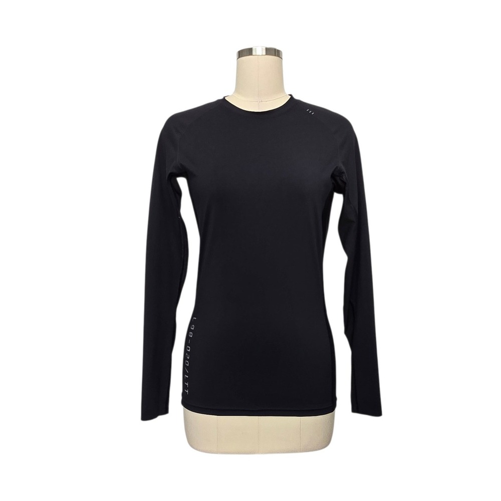 Lululemon Lab Men Black Long Sleeve Training Top L98-020/LTT Slim Fit Activewear